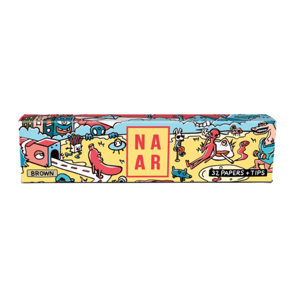 NAAR ET Sesh 11/4 Brown Rolling Papers+Tips - 24ct