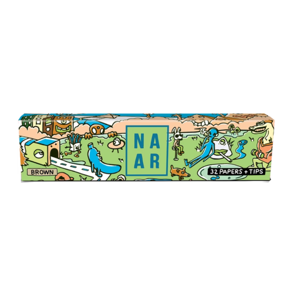 NAAR ET Sesh 11/4 Brown Rolling Papers+Tips - 24ct