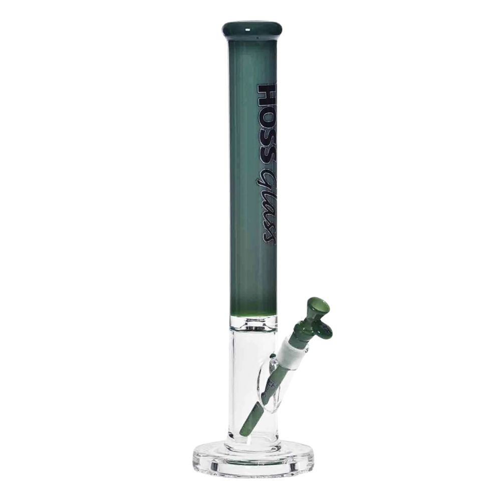 18" Hoss Glass Straight Tube w/ Colored Top