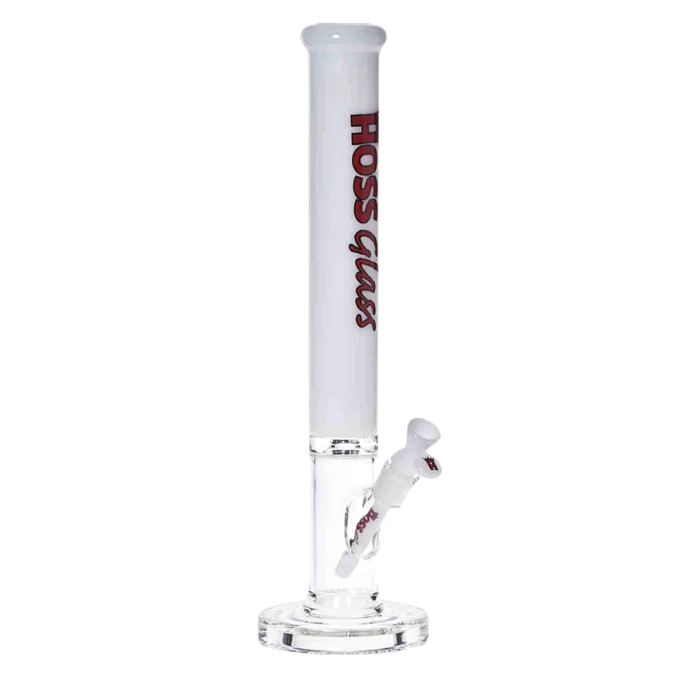 18" Hoss Glass Straight Tube w/ Colored Top