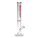 18" Hoss Glass Straight Tube with Embossed Base