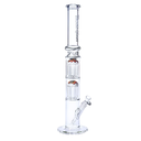 22" Hoss Glass Straight with Double 8 Arm Reversal Percolator