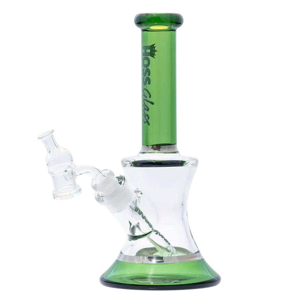 7.5" Hoss Glass Mini Hourglass Rig