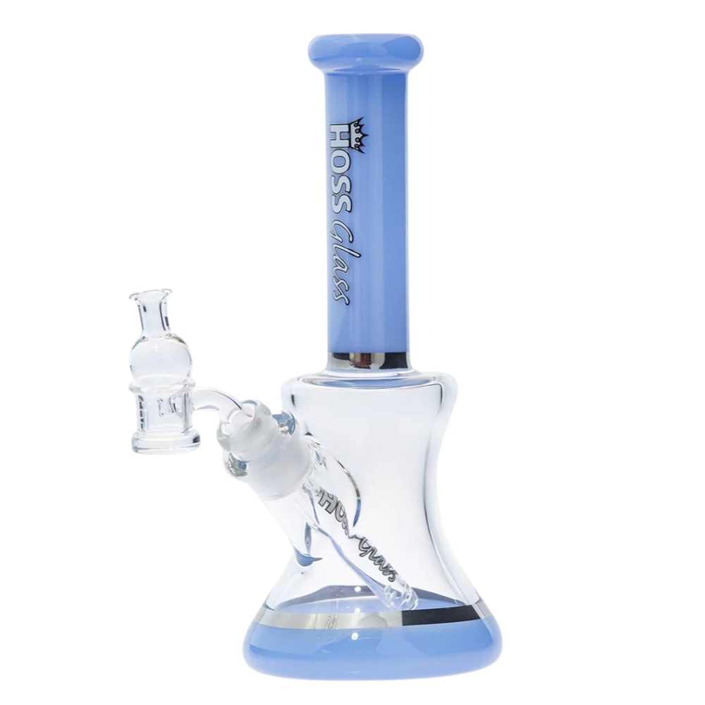 7.5" Hoss Glass Mini Hourglass Rig