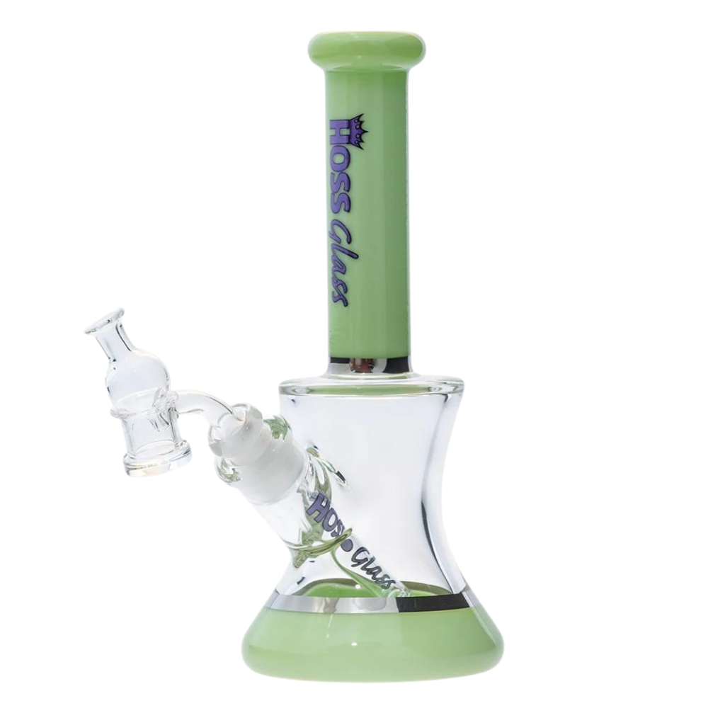 7.5" Hoss Glass Mini Hourglass Rig