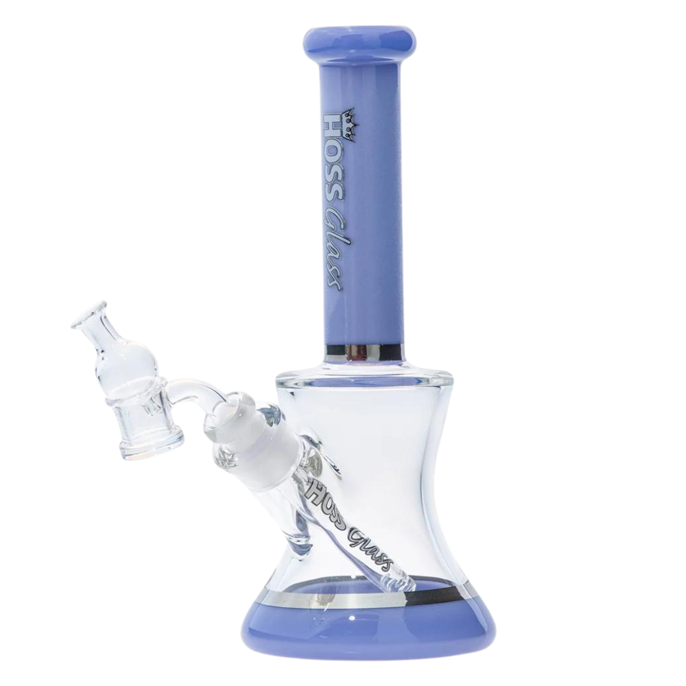 7.5" Hoss Glass Mini Hourglass Rig