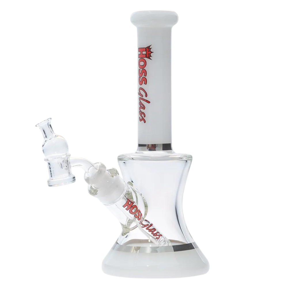 7.5" Hoss Glass Mini Hourglass Rig