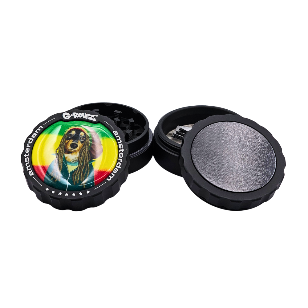 G-Rollz Pets Rock 'Reggae' 53mm 4pc Metal Grinder - 6ct