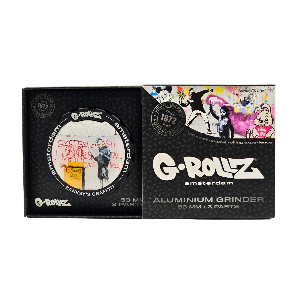 G-Rollz Banksy Graffiti 'Ikea Punk' 53mm 3pc Metal Grinder - 6ct