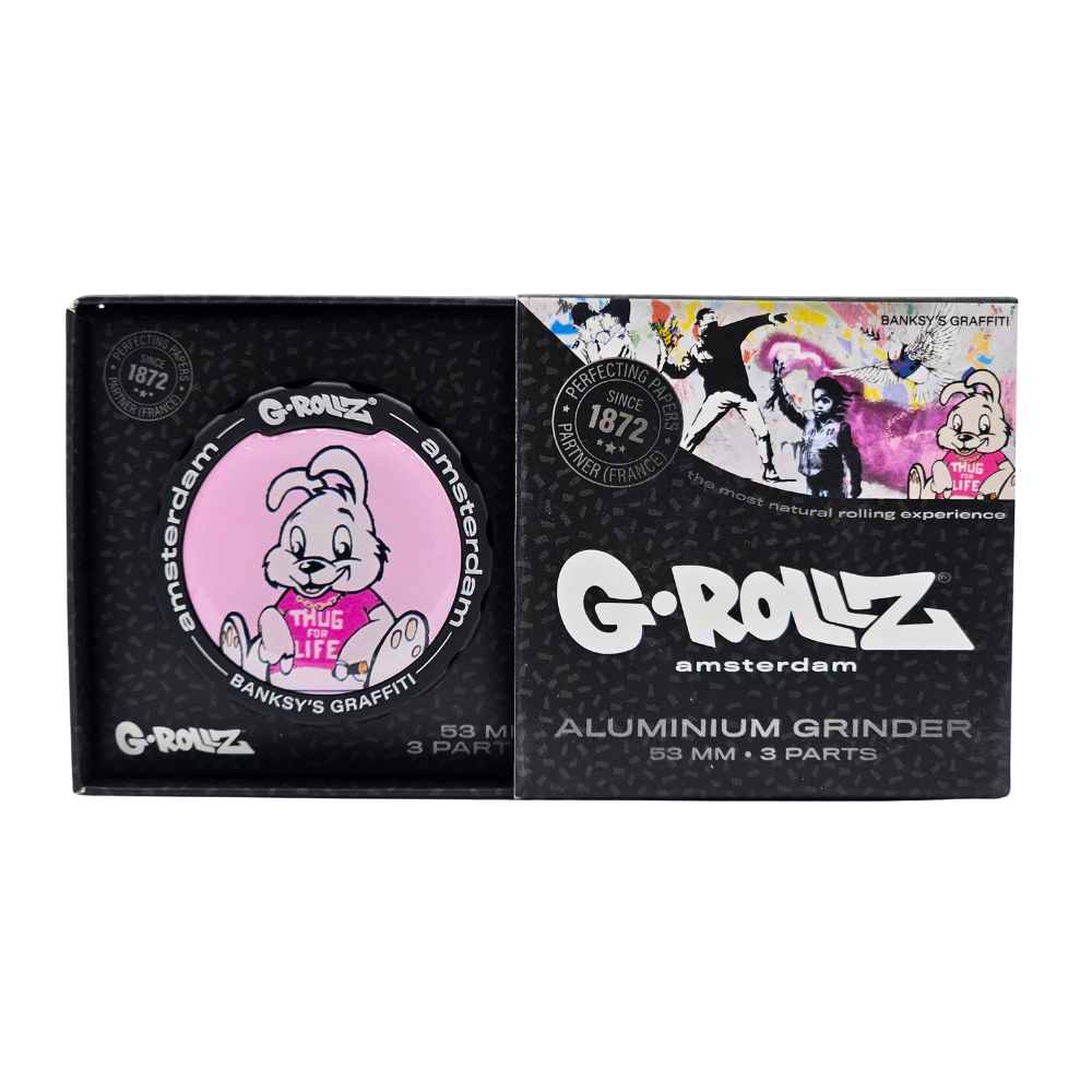 G-Rollz Banksy Graffiti 'Thug For Life' 53mm 3pc Metal Grinder - 6ct