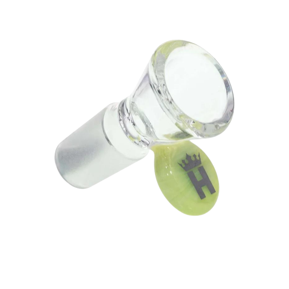 Hoss Glass 14mm Cone Bowl with Colored Tab