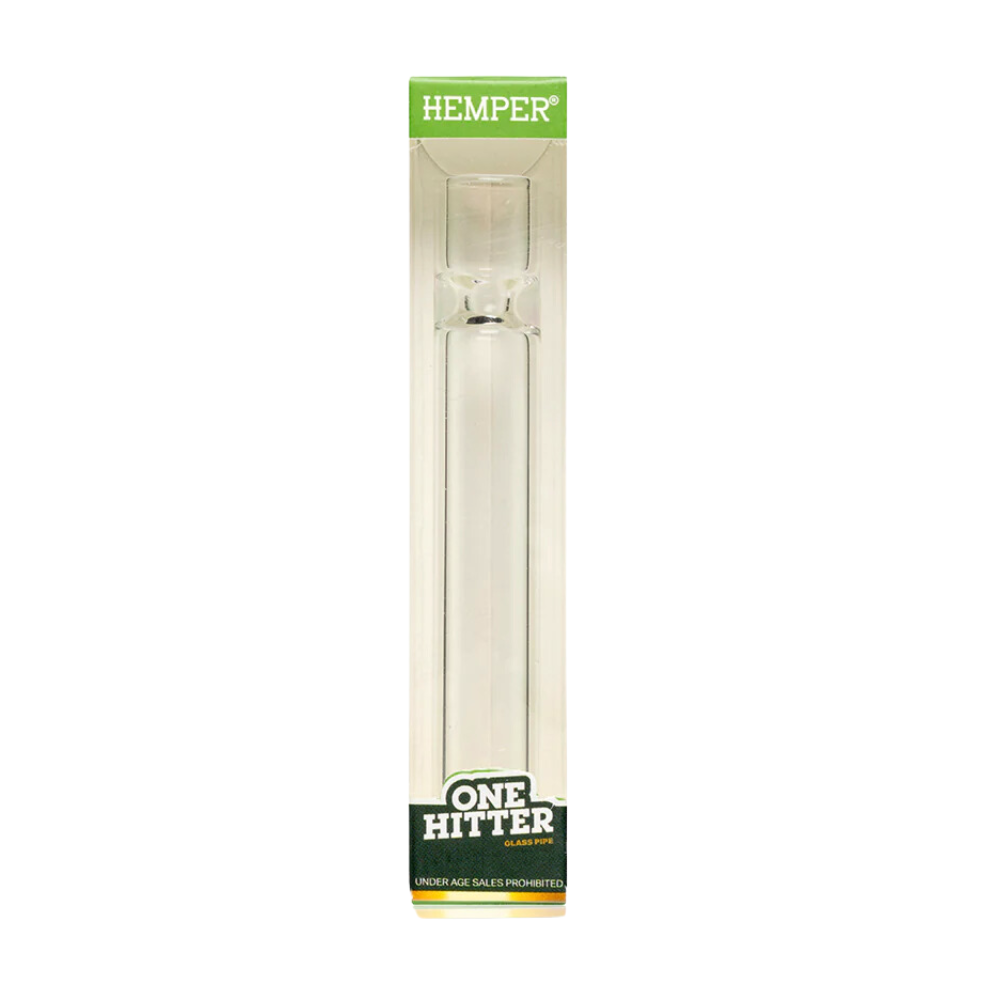 3" Hemper Clear Glass One Hitter - 18ct