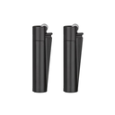 Clipper CLassic Large Matt Black Lighters - 12ct