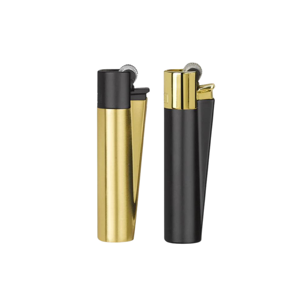 Clipper CLassic Large Matt Black Lighters - 12ct