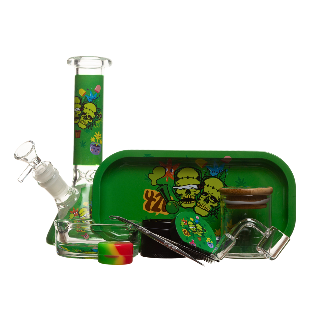 8" Fancy Glass Bong Kit