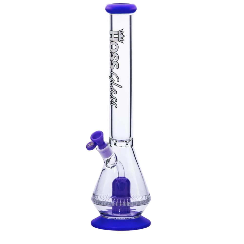 18" Hoss Glass Honeycomb Beaker With Removable Parts