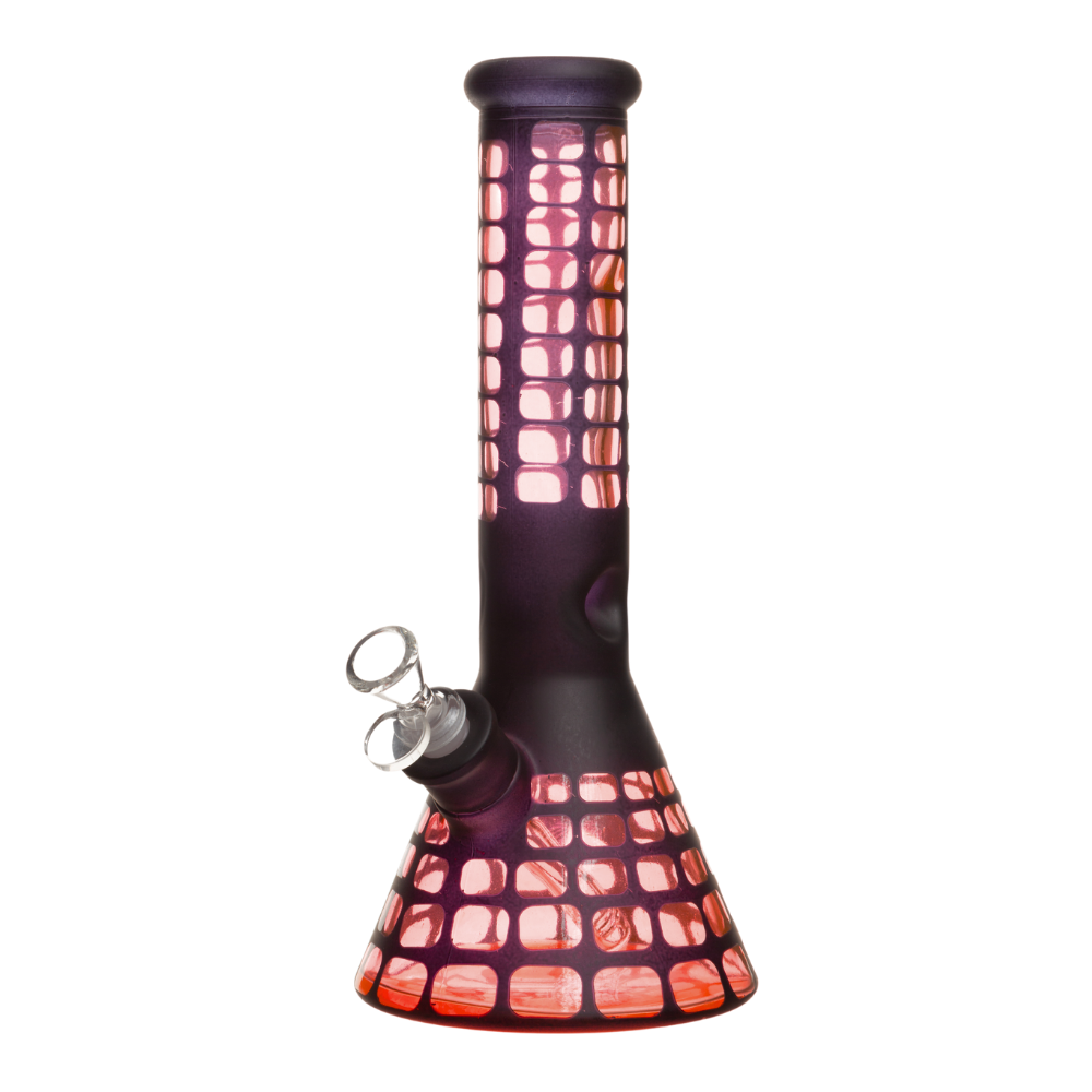 12" 7mm Stickers Glass Bong w/ Gift Box