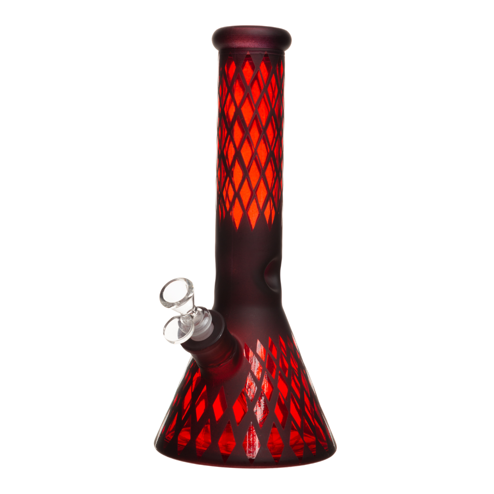 12" 7mm Stickers Glass Bong w/ Gift Box