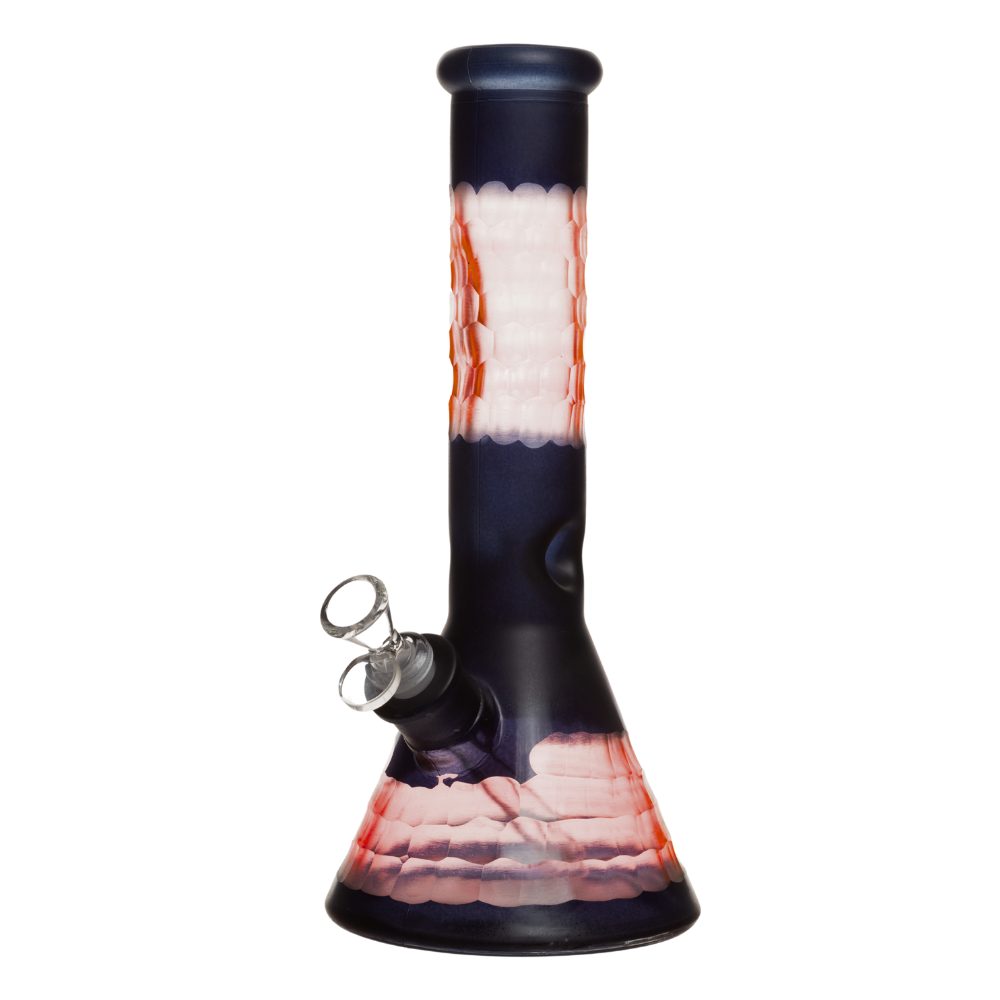 12" 7mm Patchwork Glass Bong w/ Gift Box