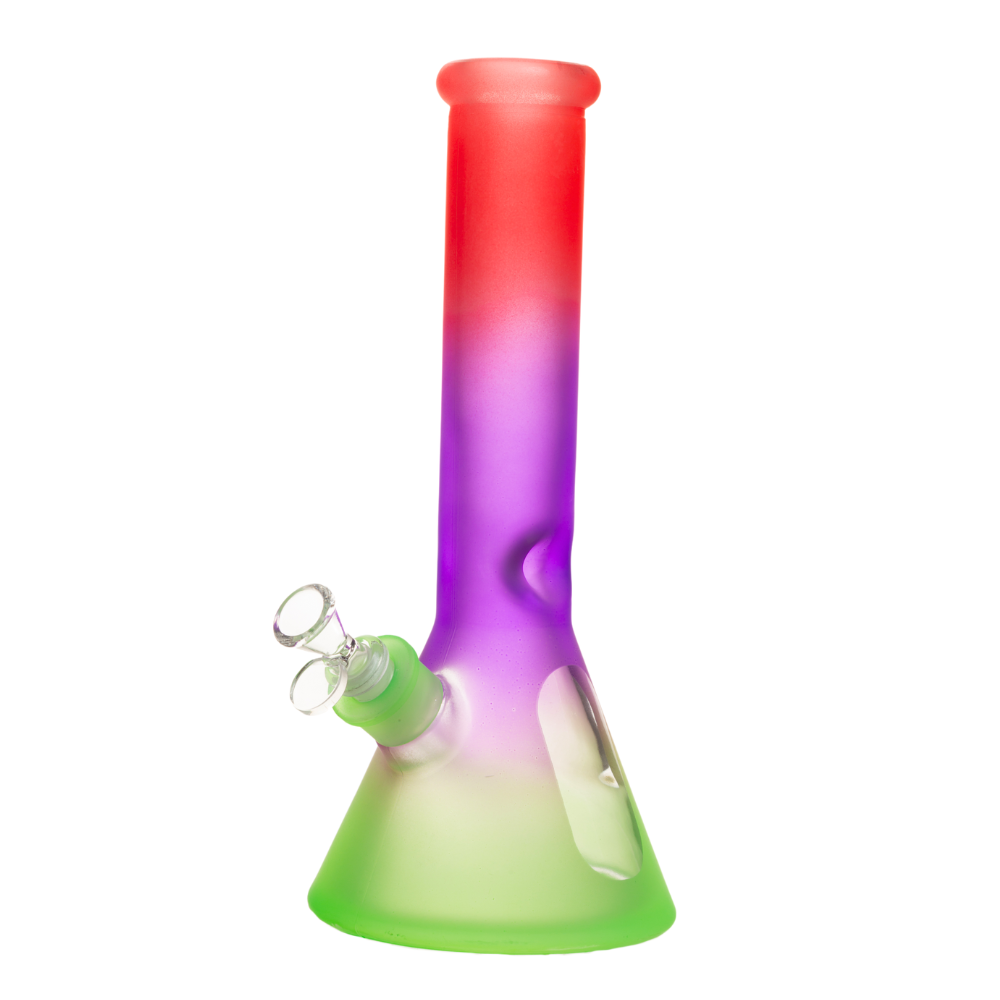 12" 7mm Iridescent Glass Bong w/ Gift Box