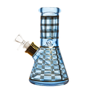 8" 7mm Checkered Glass Bong w/ Gift Box