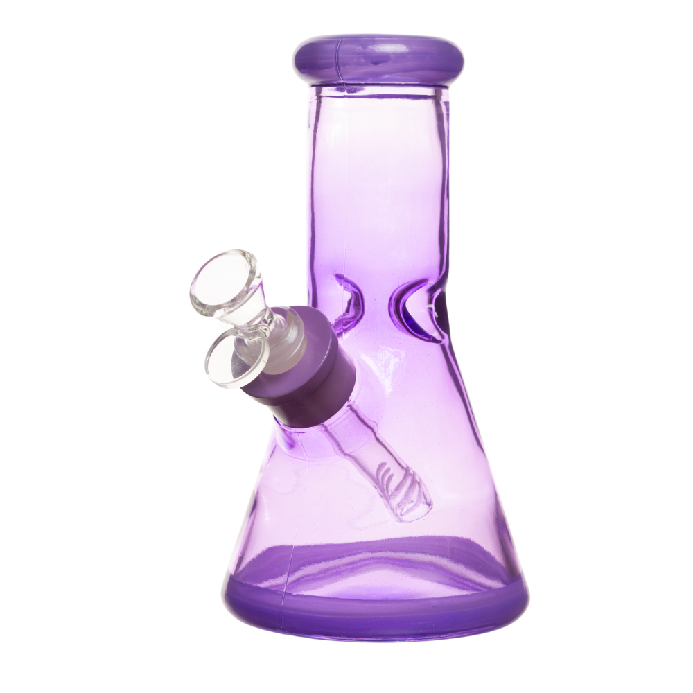 8" 7mm Clear Frosted Glass Bong w/ Gift Box