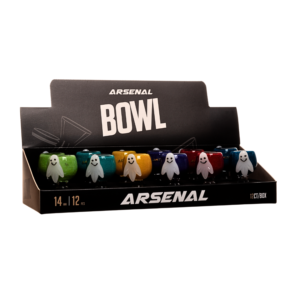 Arsenal 14mm Party Ghost Glass Bowl - 12ct