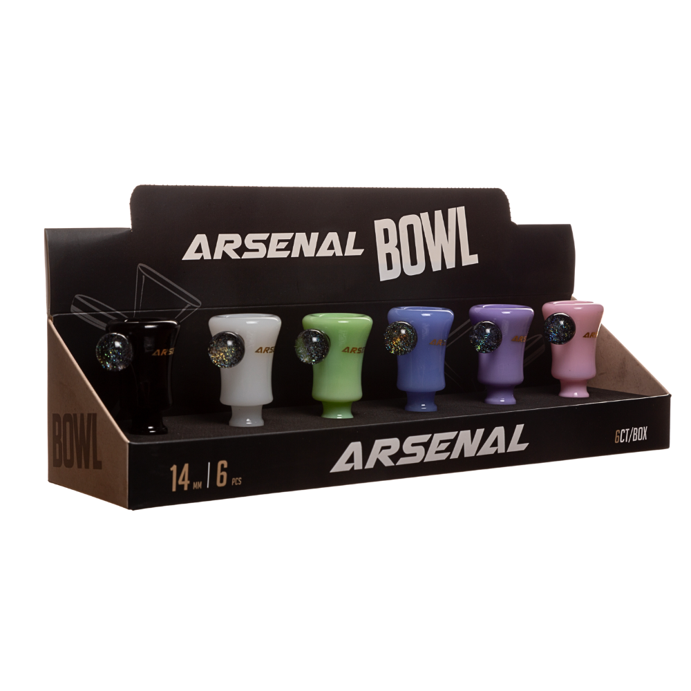 Arsenal 14mm Milky Glob Glass Bowl - 6ct