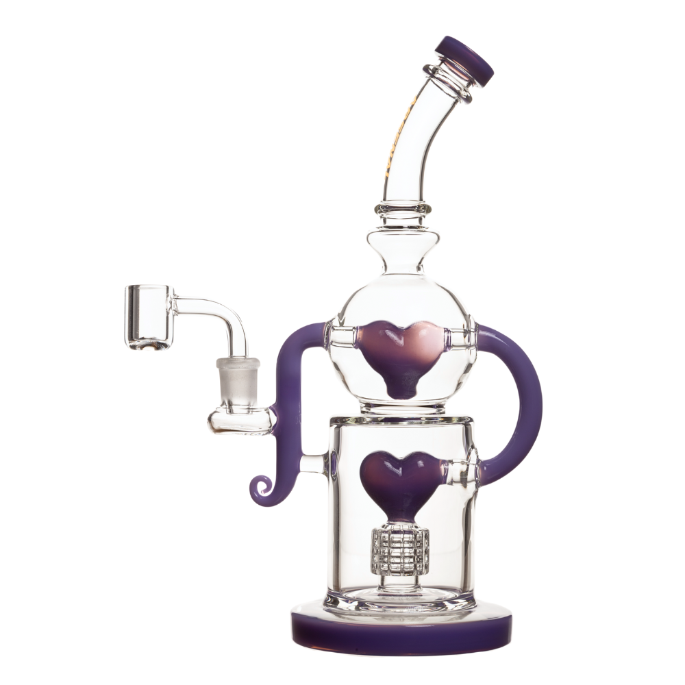 10" 5mm Arsenal Dual Heart Dab Rig