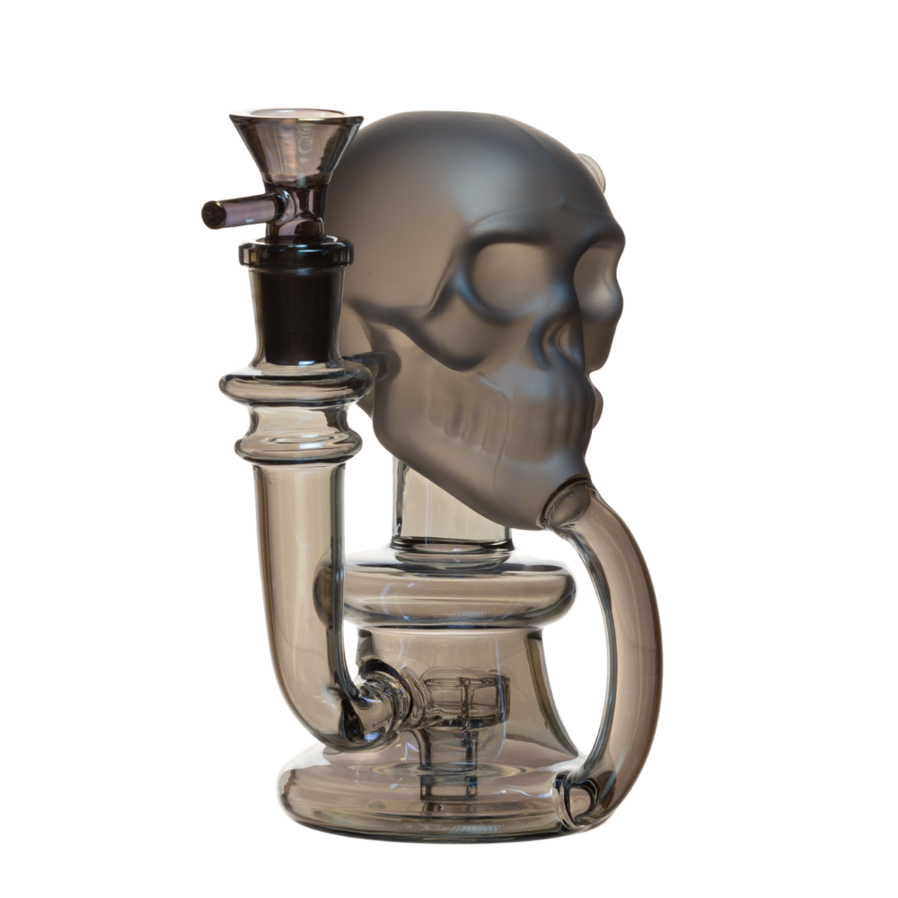 Arsenal Electroplated Skull Glass Bong