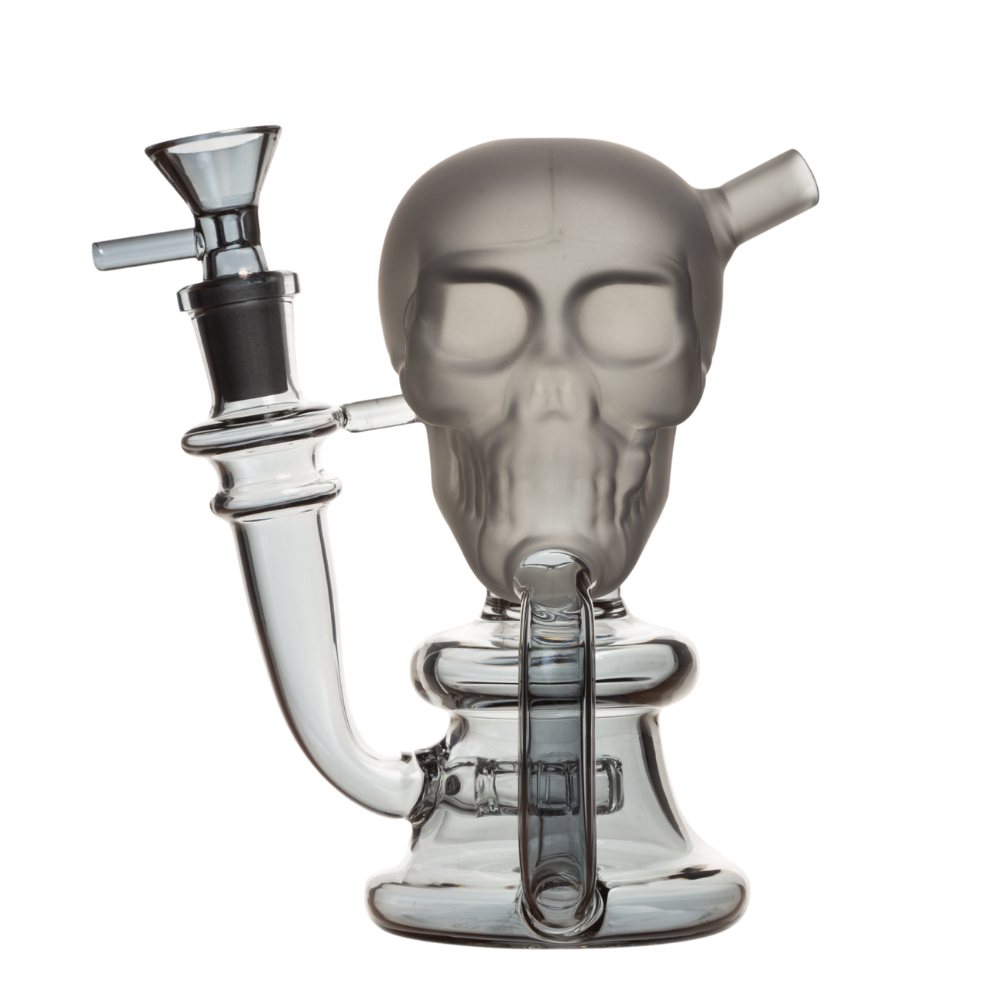 Arsenal Electroplated Skull Glass Bong