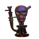 Arsenal Electroplated Skull Glass Bong