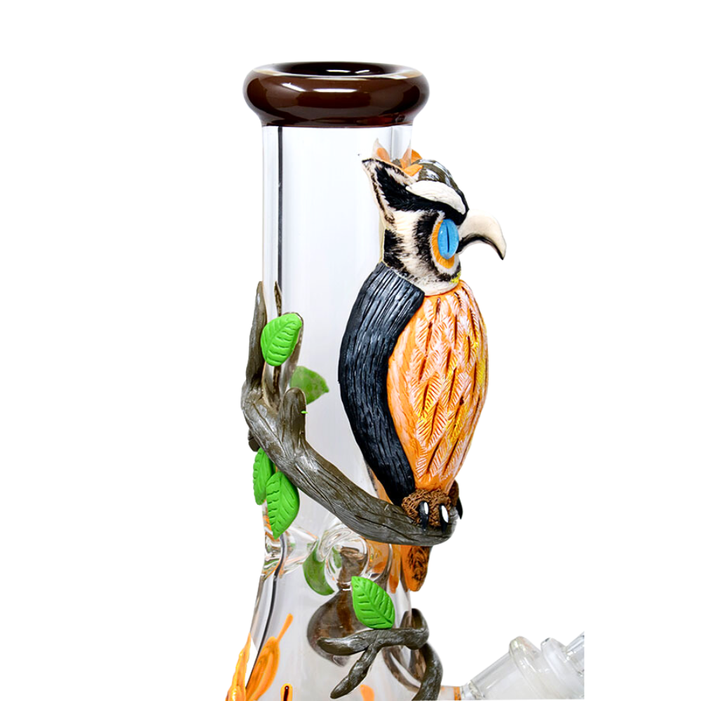 12.5" Nice Glass 3D-Wrap Know-It-Owl Beaker