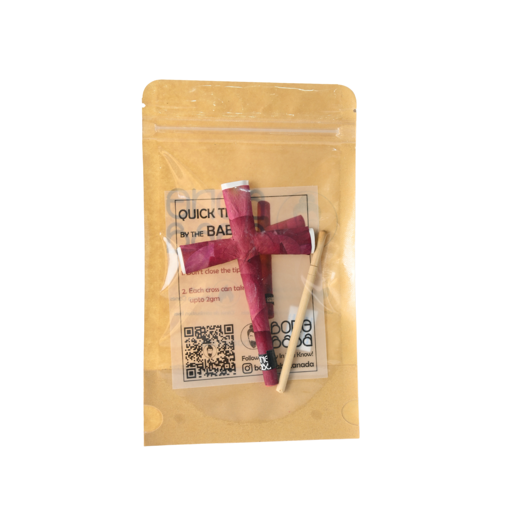 Bong Baba Red Rose Cross Cones - 10ct