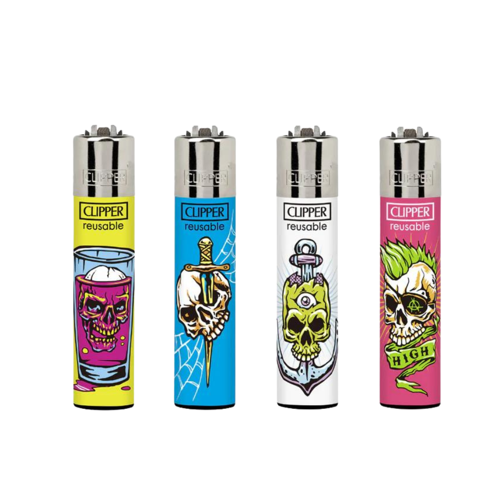 Clipper Painted Triple Gradient Lighters - 48ct