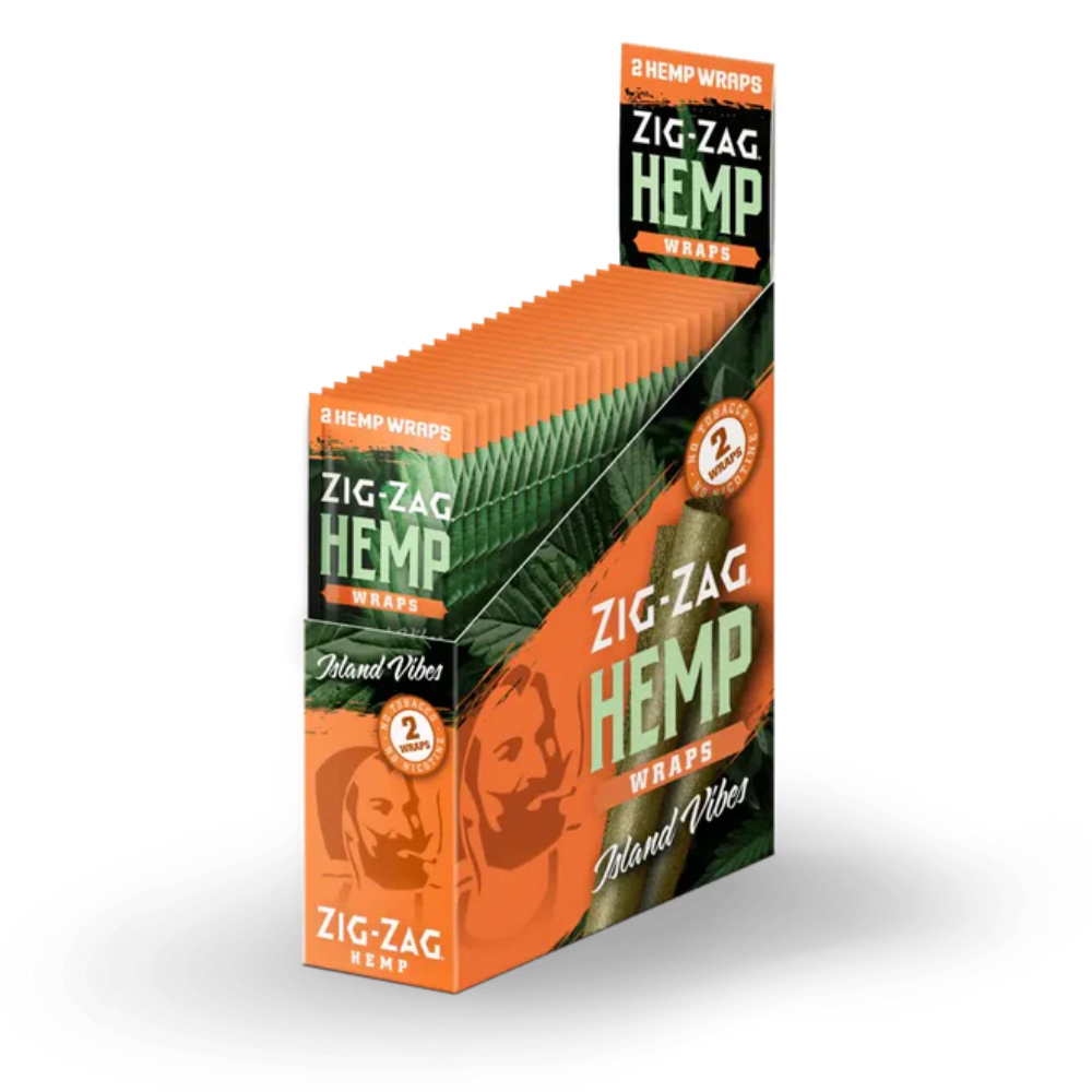 Zig-Zag Hemp Wraps 2 pack - 25ct