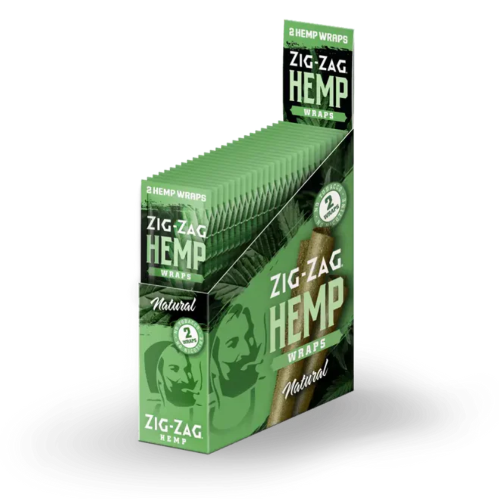 Zig-Zag Hemp Wraps 2 pack - 25ct