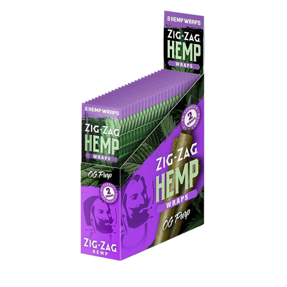 Zig-Zag Hemp Wraps 2 pack - 25ct