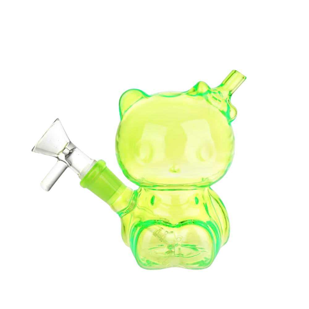 4" Pulsar Hey There Kitty Glass Water Pipe - Assorted Colours