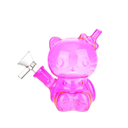 4" Pulsar Hey There Kitty Glass Water Pipe - Assorted Colours