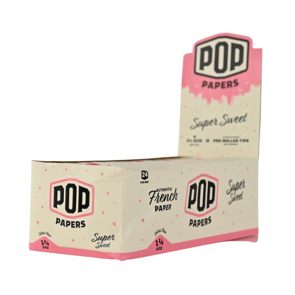 Pop Paper 1 1/4 Ultra Thin Paper and Flavoured Tips - 24ct