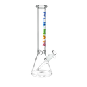 16.25" Pulsar Illustrated Logo Beaker Bong - Assorted Colours