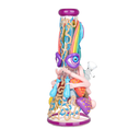 9.75" Pulsar Artist Series Glow Beaker Water Pipe - Meditation