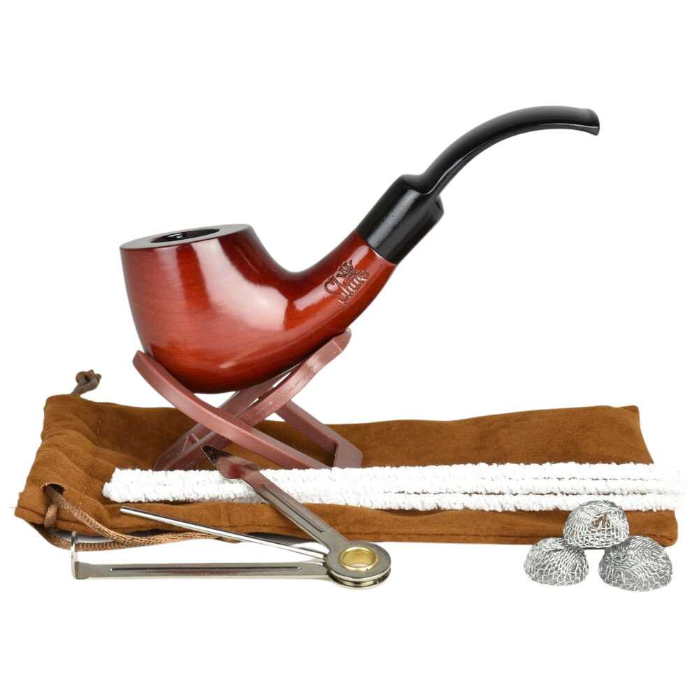 6" Pulsar Brandy Cherry Wood Shire Pipe