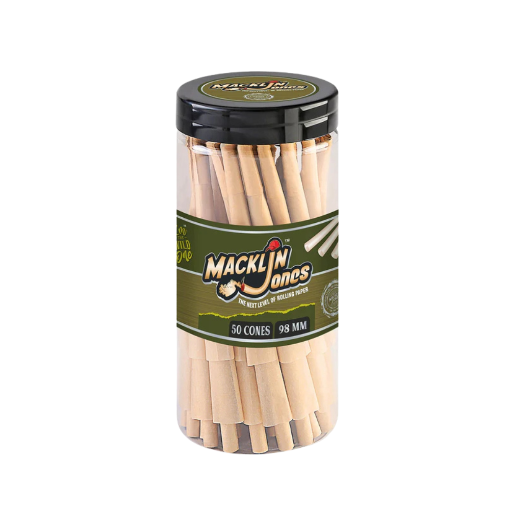 Macklin Jones Natural Unbleached Pre-Rolled Cones - 50ct