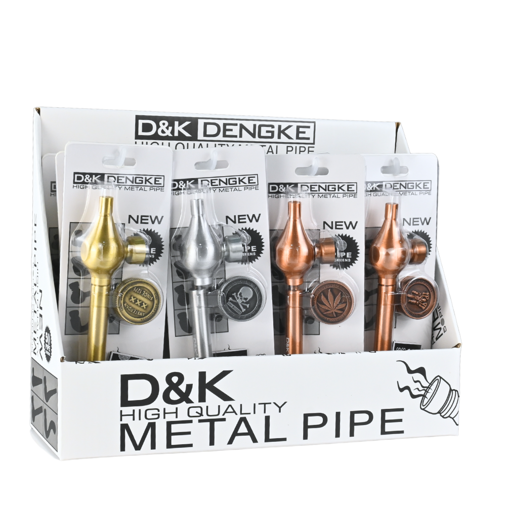 D&K 135 mm Slime Line Metal Pipe Set w/ Screens and Grinder - 12ct