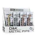 6" D&K All Zinc Metal Leaf & Skull Design Pipe Set w/ Screens and Grinder - 20ct