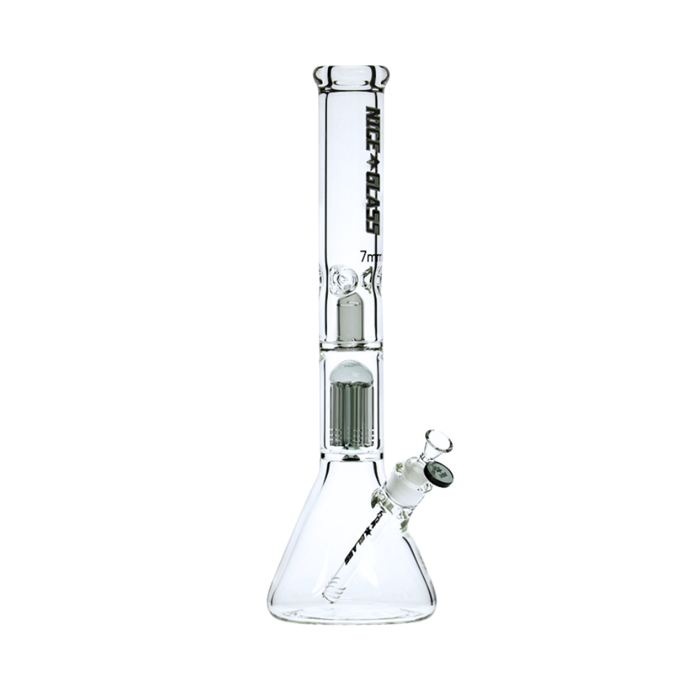 18" Nice Glass 6-Arm Perc & Splash Guard Beaker