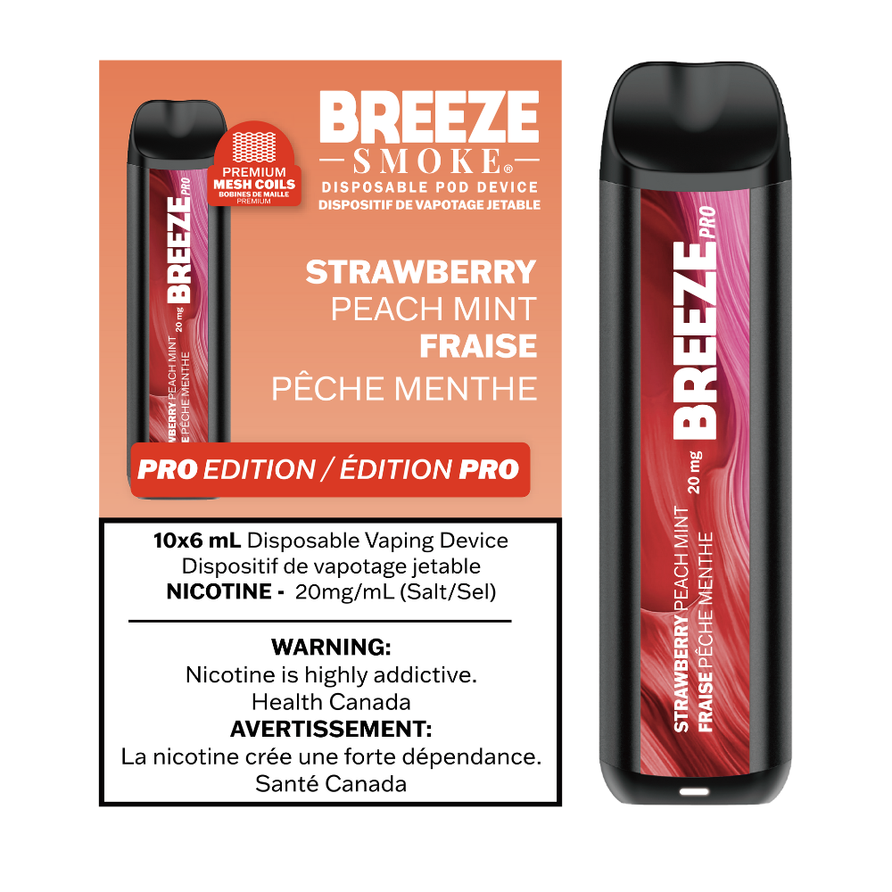 Breeze Pro 20mg 2000 Puffs Disposable Pod Device - 10ct