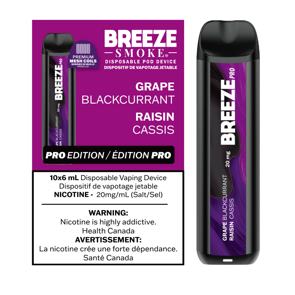 Breeze Pro 20mg 2000 Puffs Disposable Pod Device - 10ct